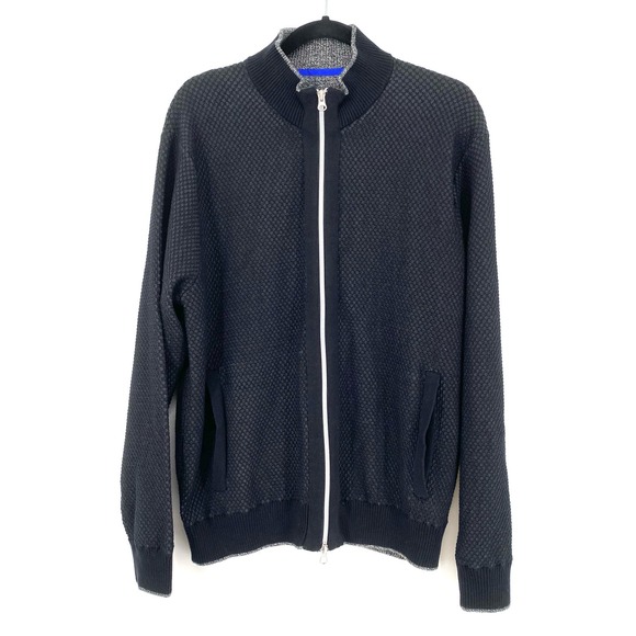 Robert Graham Other - Robert Graham Armidale Classic Fit Full Zip Sweater L Gray Cotton Blend